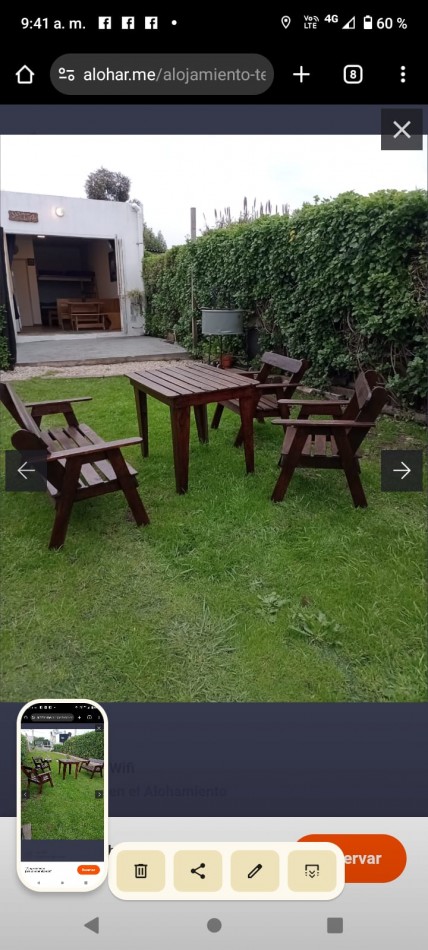 CASAS 2 AMBIENTES ALQUILER 9, 12, 24 O TEMPORAL