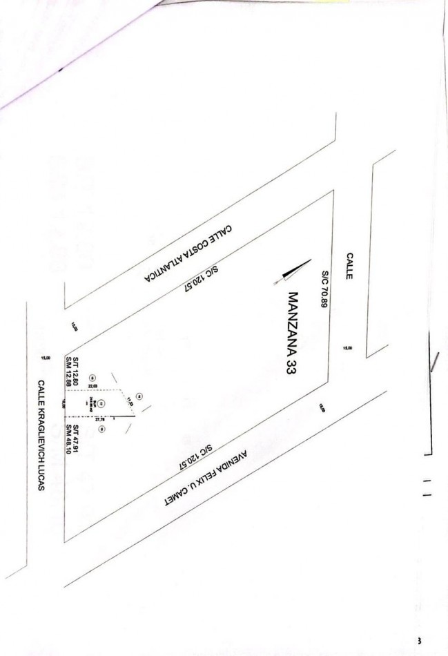 Lote perimetrado a 100 mts del mar zona Camet