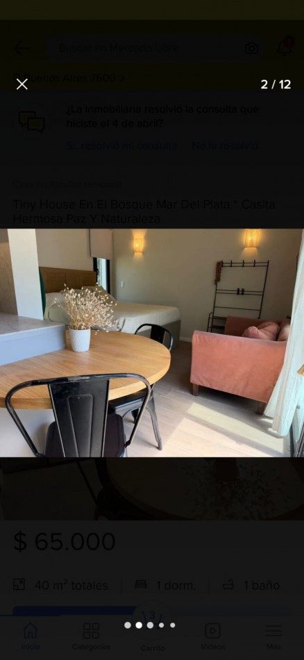 CASA NONOAMBIENTE POR TEMPORADA 