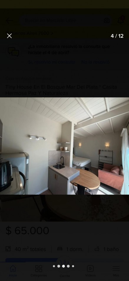 CASA NONOAMBIENTE POR TEMPORADA 